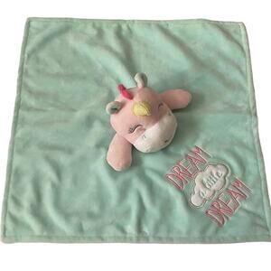 Baby Starter  Unicorn Dream A Little Dream Lovey Teal Security Blanket Rattle